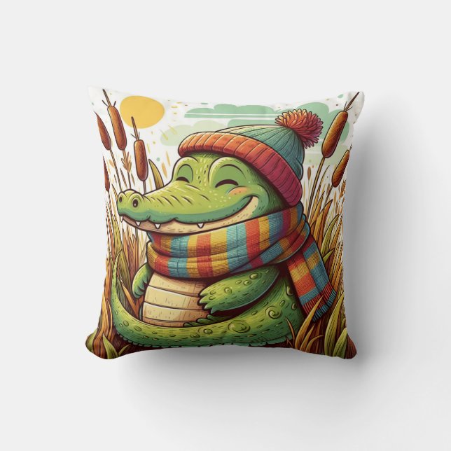 Coussin inspiré par l'alligator (Recto)