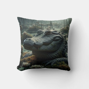 Coussin inspiré par l'alligator