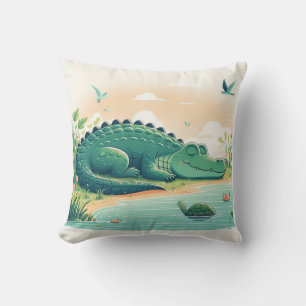 Coussin inspiré par l'alligator