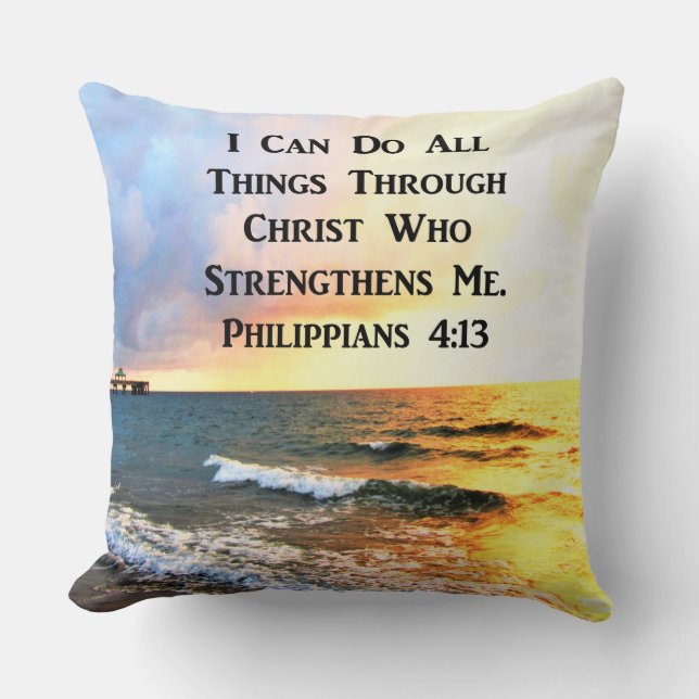 COUSSIN INSPIRING PHILIPPIANS 4:13 SCRIPTURE VERSE (Recto)