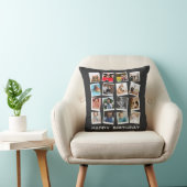 Coussin instagram personnalisé Collage photo moderne (Chaise)