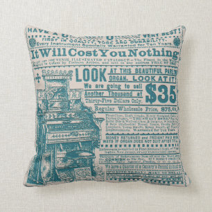 Coussin Instrument cornouaillais d'organe de typographie