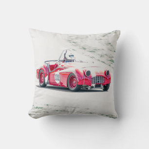 Coussin intage Sports Voiture Racing