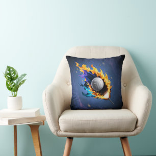 Coussin Intensité flamboyante : La balle de golf en action