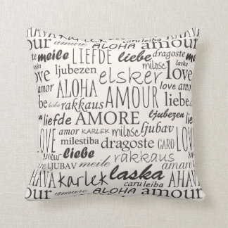 Coussin international de manuscrit d'amour