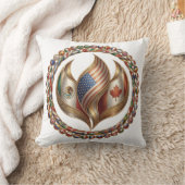 Coussin International Unity Flame with World Flags Emblem  (Couverture)