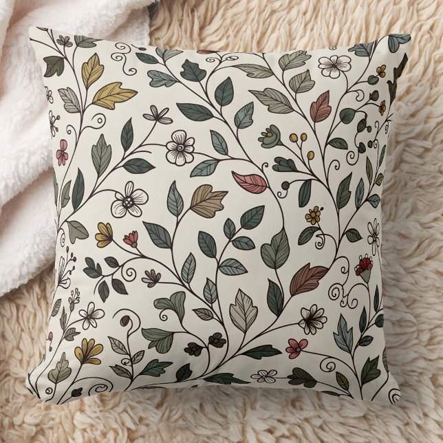 Coussin Intricate Whimsical Floral Garden (Créateur téléchargé)