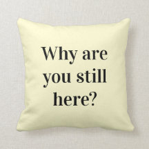 Introvert's drôle pillow