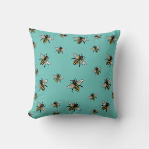 Coussin invasion d'abeilles