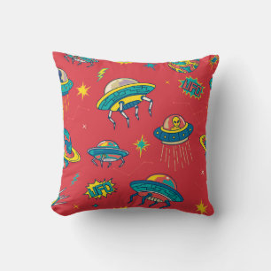 Coussin Inventaires d'espace UFO rétro