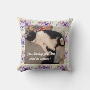 Coussin Invitation d'anniversaire pour enfant avec un chat