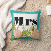 Coussin Invitation de Mint Mariage damassé moderne (Couverture)