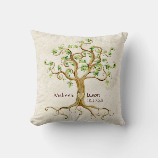 Coussin Invitation de réunion de famille antique des racin (Recto)