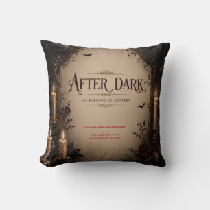 Coussin Invitation Halloween Après la Tombée de la Nuit, S