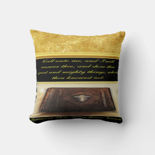 Coussin Invoque-moi, et je te répondrai Jérémie 33:3