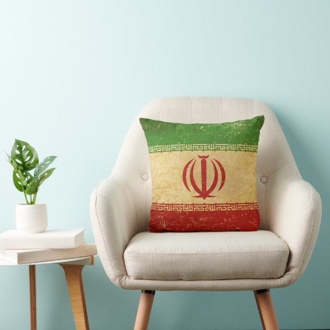 Coussin Iran - Drapeau Vintage (Chaise)