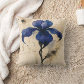 Coussin Iris Aquarelle Abstrait (Couverture)