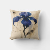 Coussin Iris Aquarelle Abstrait (Recto)