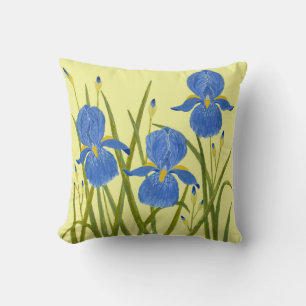 Coussin Iris bleus