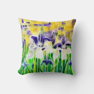 Coussin Iris exotiques de l'été 