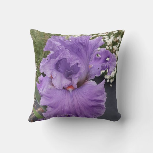 Coussin Iris Fleurs Fleurs Violet Lavande Lilac Apron (Verso)