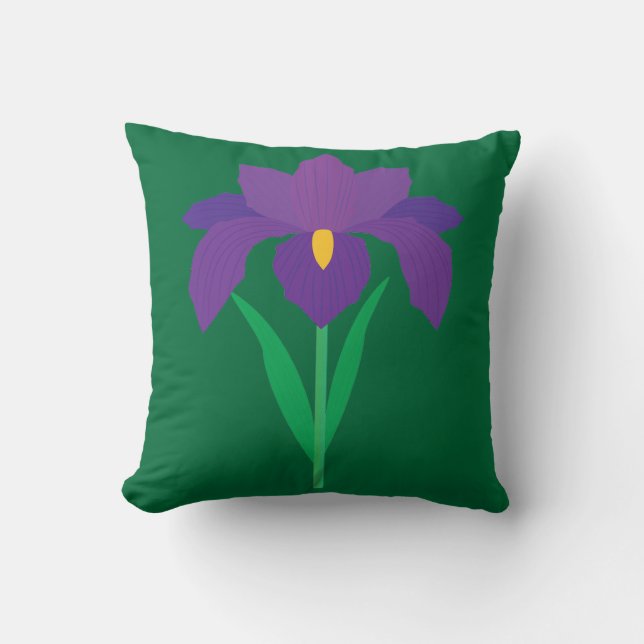 Coussin Iris Flower (Recto)