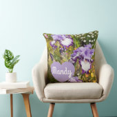 Coussin Iris Irises Fleur violette Anniversaire Filles Nom (Chaise)