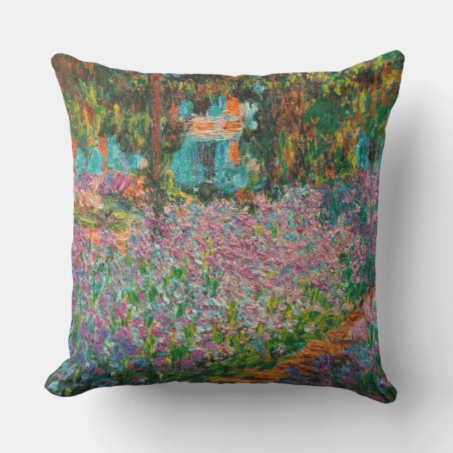 Coussin Iris Jardin Monet Giverny fleurs (Recto)