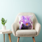 Coussin Iris noir pourpre aquarelle fleur floral (Chaise)