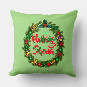 Coussin Irish Nollaig Shona Joyeux Noël