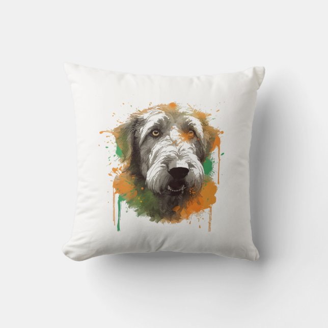 Coussin Irish Wolfhound (Recto)