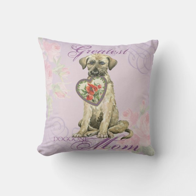 Coussin Irish Wolfhound Heart Mom (Recto)