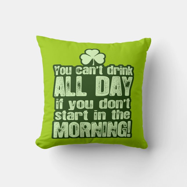 Coussin Irlandais du jour de St Patrick drôle (Recto)