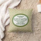 Coussin Irlandais mariage bénédiction, or et Mariage vert (Couverture)