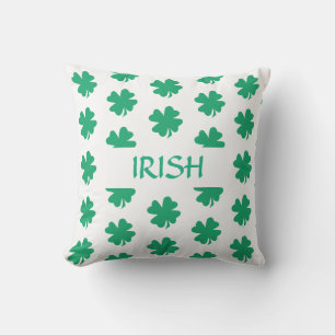Coussin Irlandais St Patrick's Day Shamrock feuille Motif 