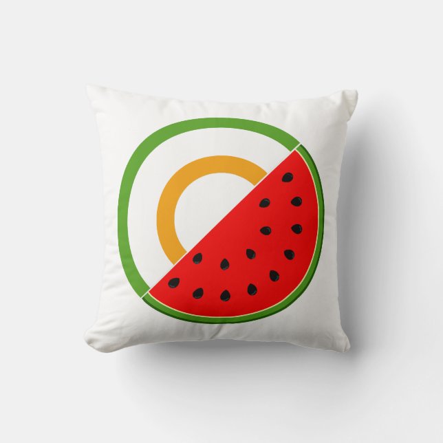 Coussin IRLANDE AVEC PALESTINE - Watermelon (Recto)