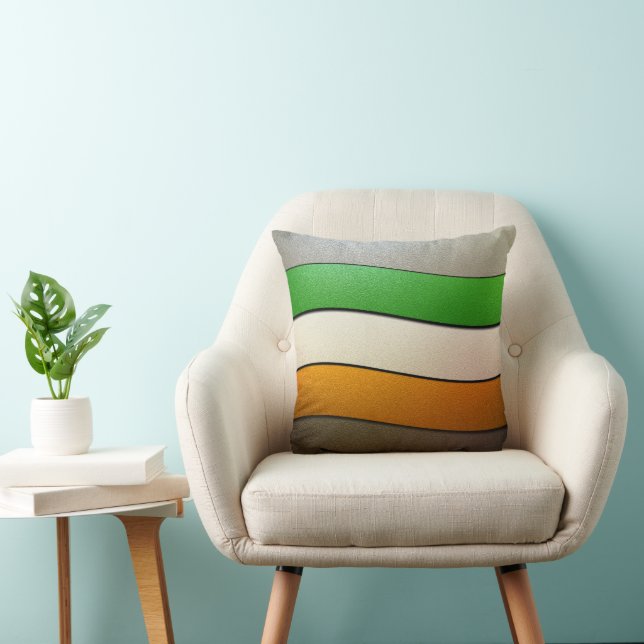 Coussin Irlande Drapeau couleurs-Chrome par Shirley Taylor (Chaise)