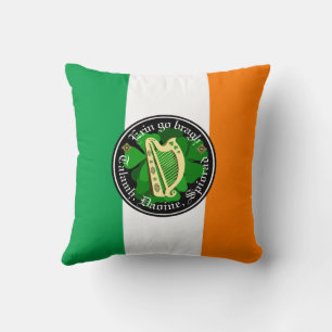 Coussin Irlande pour toujours/Erin aller bragh/a terre/peu