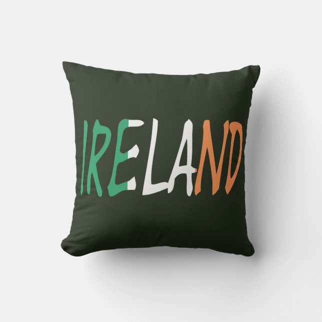 Coussin Irlande superposée sur le drapeau irlandais tpcnt (Recto)