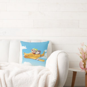 Coussin Iron T et Smile Pup : Aventure en plein ciel