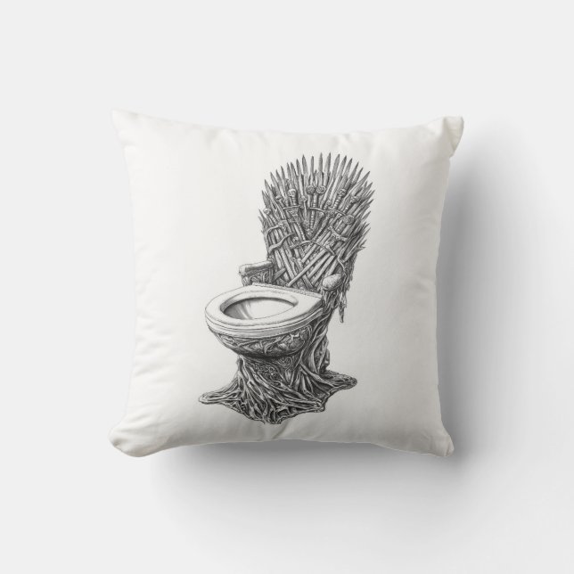 Coussin Iron Throne Toilet – Funny Game of Thrones (Recto)