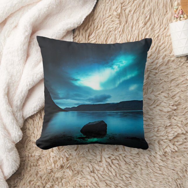 Coussin Islande - Northern Lights à Westfjords, Islande T (Couverture)