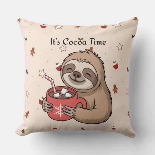 Coussin It’s Cocoa Time | Cozy Winter Quote (Recto)