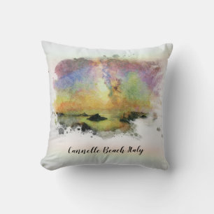 Coussin *~ Italia Cannelle Beach Italie Rainbow Hues