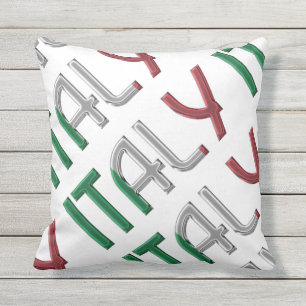 Coussin Italie: Souvenir de la typographie italienne