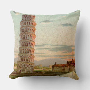 Coussin Italie Tour penchée vintage de Pise