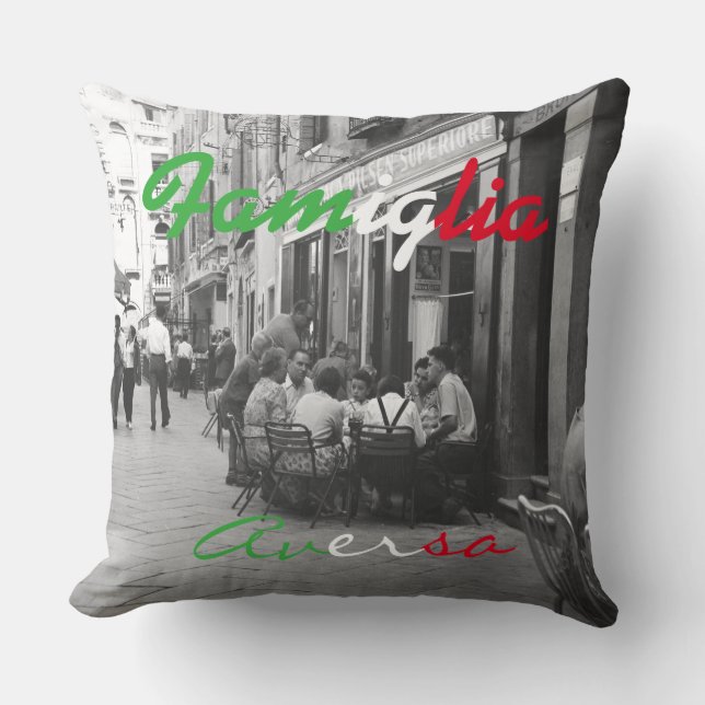 Coussin italien de famille - coussin d'accent de (Recto)