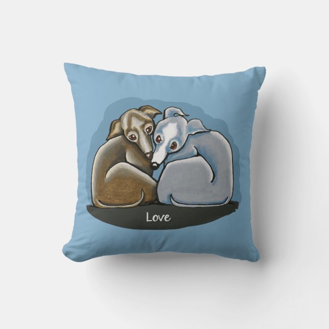 Coussin Italien Greyhound Huddle (Recto)