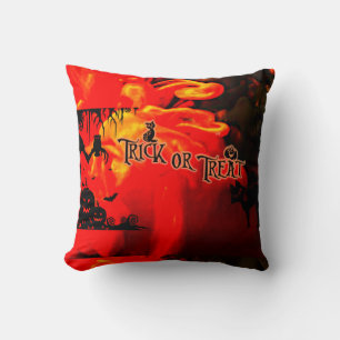 Coussin Itinéraire d'Halloween ou traiter lancer l'oreille