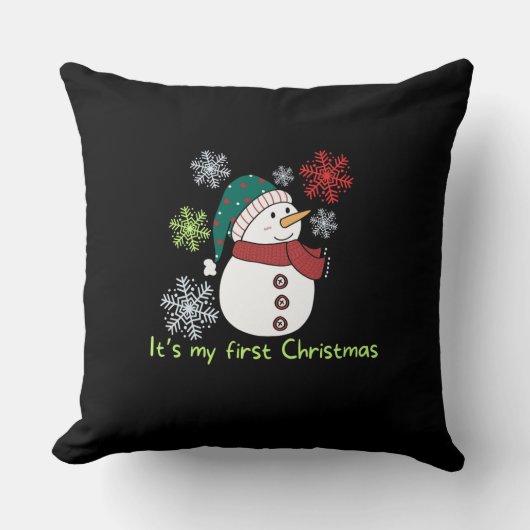 Coussin It's my first Christmas (Recto)
